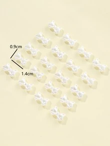 20pcs/set Bow DIY Pendant - White - View 3