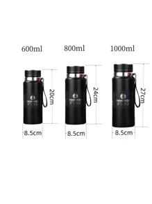 1pc Highly Attractive Stainless Steel Bottle - Black - View 2