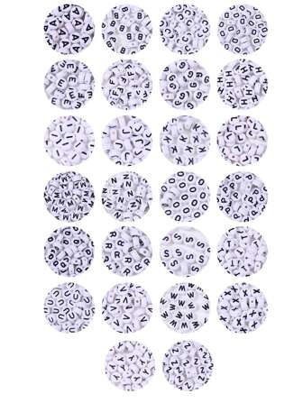 100pcs/set Letter Graphic DIY Acrylic Beads