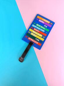 Etiqueta del equipaje con estampado de letra - Multicolor - Ver 2