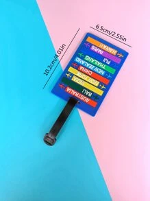 Etiqueta del equipaje con estampado de letra - Multicolor - Ver 3