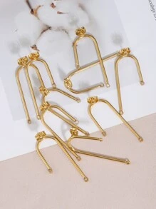 10入組/套球裝飾DIY耳環配件 - 金黃色 - 查看 2