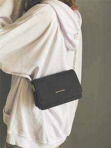 Bolso cuadrado pequeño de alta calidad de moda para mujeres con cadena multicapa, elegante bolso de hombro/cruzado