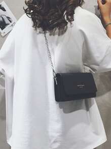 Bolso cuadrado pequeño de alta calidad de moda para mujeres con cadena multicapa, elegante bolso de hombro/cruzado