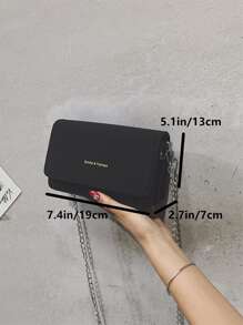 Bolso cuadrado pequeño de alta calidad de moda para mujeres con cadena multicapa, elegante bolso de hombro/cruzado