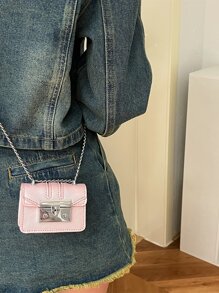Túi Crossbody Nữ Chuỗi - Hồng - Xem 2