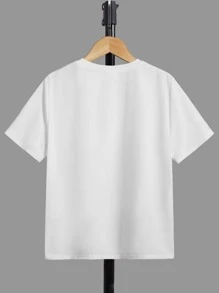 SHEIN Boys Landscape Print Tee - White - View 2