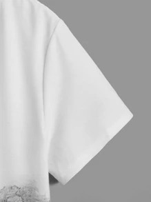 SHEIN Boys Landscape Print Tee - White - View 3