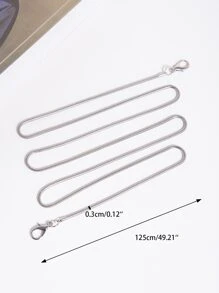 Fashionable Snake Shaped Premium Iron Chain Shoulder Strap - Silver - View 2
