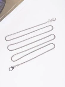 Fashionable Snake Shaped Premium Iron Chain Shoulder Strap - Silver - View 5