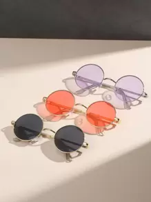 3副圓框太陽鏡 - 彩色 - 查看 1