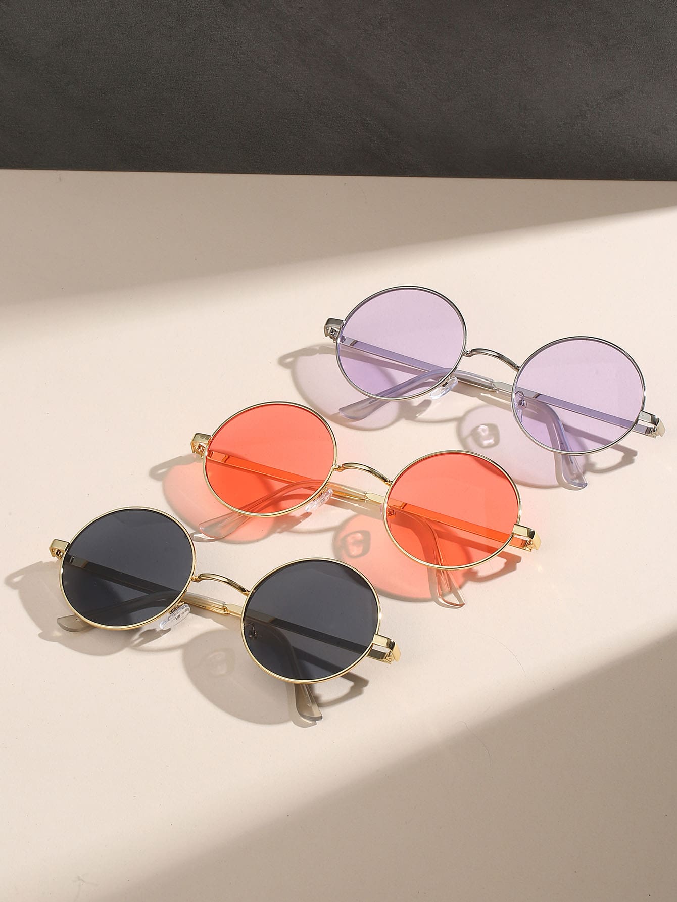 3副圓框太陽鏡 - 彩色 - 查看 1