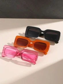 3 件男女通用矩形时尚眼镜，时尚配饰，适合海滩、旅行、夏季、运动、驾驶、节日、户外、优雅、街头服饰、度假、锻炼、派对、钓鱼假期，适合夏季海滩度假、户外、旅行