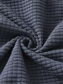 1入組滌綸提花椅墊套餐廳軟墊素色椅套無靠背家具保護套 - 深灰色 - 查看 4