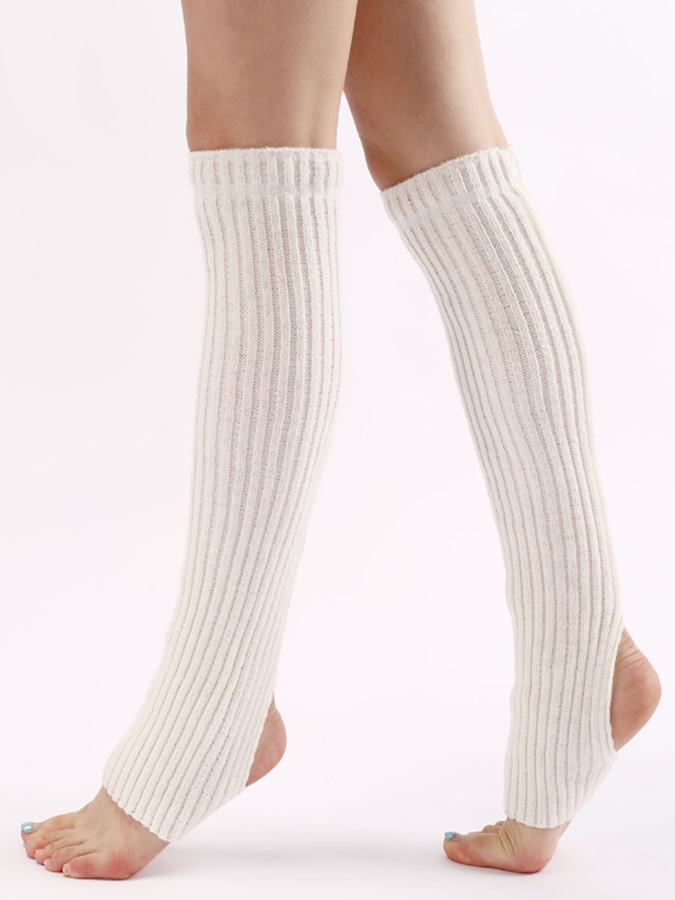Solid Leg Warmers - White - View 6
