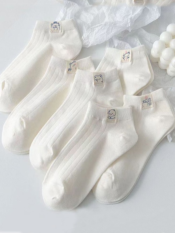 5 زوج/مجموعة جوارب أنبوبية متوسطة قابلة للتنفس وماصة للعرق (ألوان عشوائية)