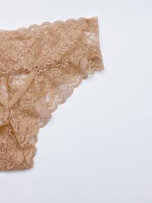 花卉蕾丝扇贝边内裤性感内衣