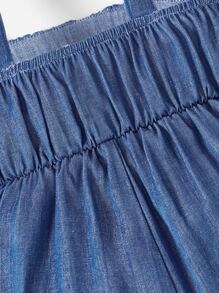 Baby Girl Layered Ruffle Trim Cami Romper