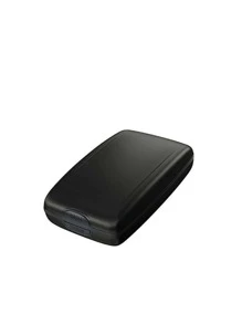 Credit Card Holder Minimalist Aluminium Metal Wallets Pocket Case - Black - View 1