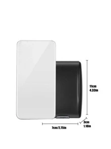 Credit Card Holder Minimalist Aluminium Metal Wallets Pocket Case - Black - View 6