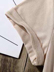 Chicas Camiseta estampado de cráneo - Caqui - Ver 5