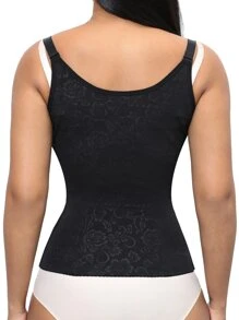 Hook And Eye Underbust Corset - Black - View 2