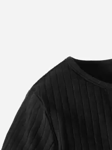 SHEIN T-Shirt mit Salatbesatz für junge Mädchen und Shorts mit Blümchenmuster und Blumenmuster