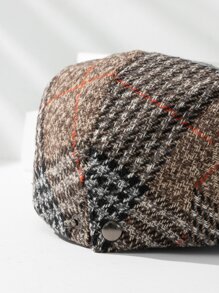 1件男士多色條紋貝雷帽