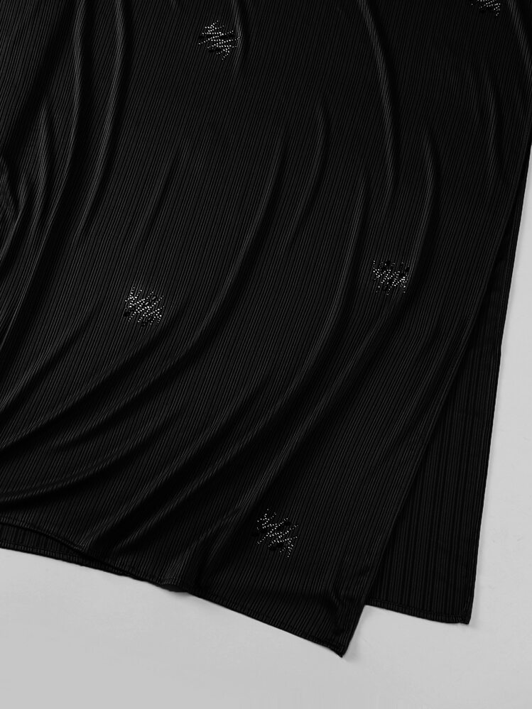 Pañuelo con diseño de diamante de imitación - Negro - Ver 3