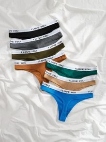 Yoga 7packs Letter Tape Sexy Panties Sports