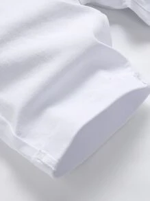 Manfinity Homme Nam Quần short denim Bermuda Bông Chất rắn - trắng - Xem 6