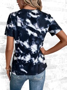 EMERY ROSE Tie Dye Heart Print Tee - Multicolor - View 2