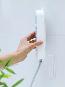 1pc Plastic Power Strip Holder, Minimalist White Power Strip Storage Rack For Home - White - View 4