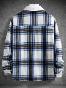 Manfinity Homme Men Plaid Print Flap Pocket Jacket Without Jumper - Multicolor - View 2