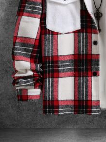 Manfinity Homme Men Plaid Print Flap Pocket Jacket Without Jumper - Multicolor - View 4