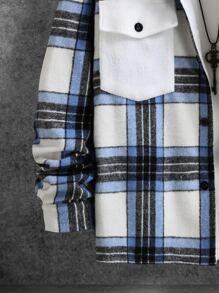 Manfinity Homme Men Plaid Print Flap Pocket Jacket Without Jumper - Multicolor - View 4
