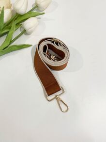 包帶 手提包 女式單肩斜背包 斜背包 肩帶包配件 純色寬 - 棕色 - 查看 4