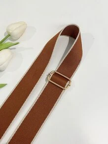 包帶 手提包 女式單肩斜背包 斜背包 肩帶包配件 純色寬 - 棕色 - 查看 6