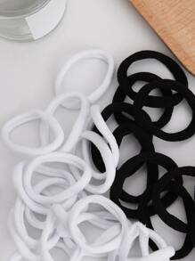 50入組素色髮圈 - 彩色 - 查看 3