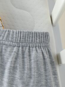 男婴夏季休闲卡通印花连体衣和短裤套装