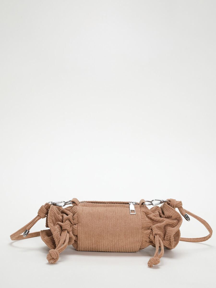 Chicas Bolsa creativa con diseño de cordón - Caqui - Ver 1