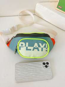 Girls Letter Graphic Colorblock Fanny Pack - Multicolor - View 5