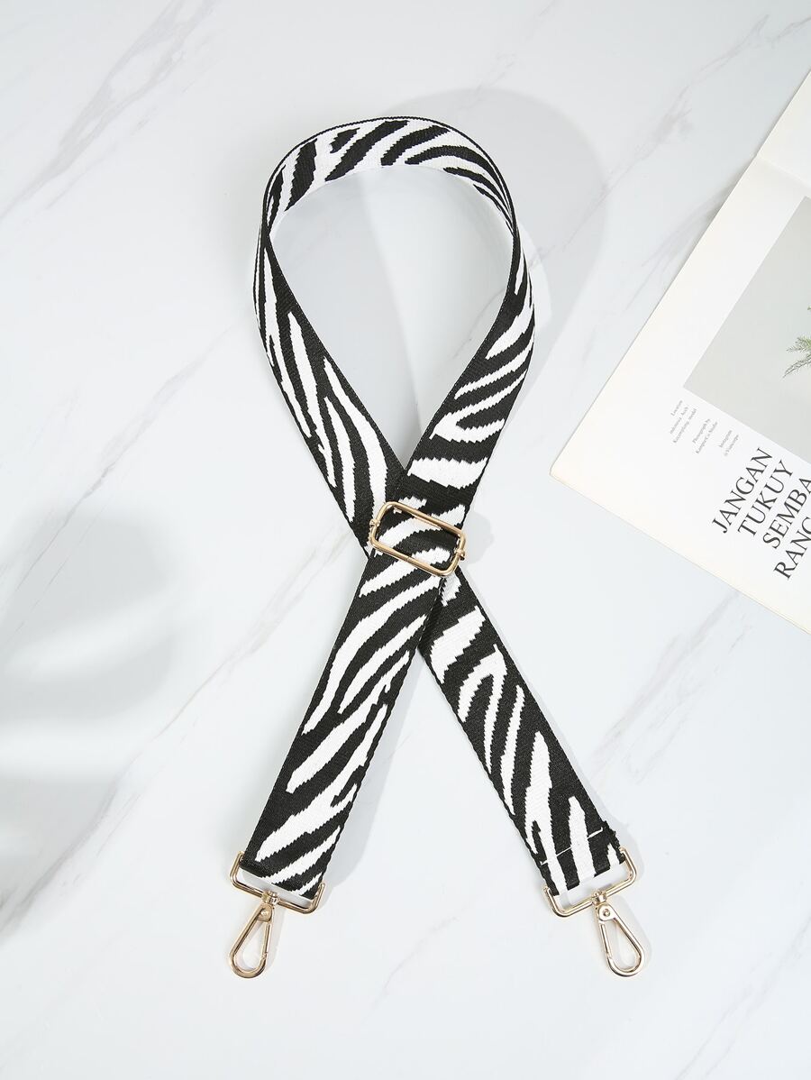 Dây đeo túi họa tiết ngựa vằn Thắt lưng túi xách nữ Dây đeo rộng Dây đeo túi Dây đeo thay thế Phụ kiện túi Phụ kiện DIY Dây đeo vai thay thế có thể điều chỉnh Phong cách - Đen và trắng - Xem 1