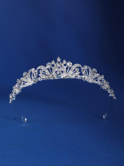 تاج عروس صغير جذاب بزخرفة من الراينستون المناسب للحفلات والمناسبات الزفافية، تيارا ملكي