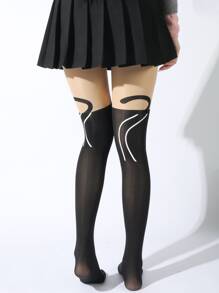 Medias con patrón de gato - Multicolor - Ver 2