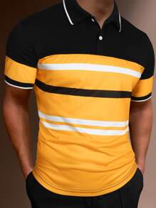 Manfinity Homme Hombres Camisa polo de color combinado - Multicolor - Ver 4