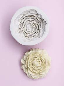 1 件花卉设计 DIY 硅胶模具，简易花形蜡烛硅胶模具，适合 DIY