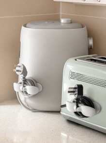 Quản Lý Cáp Sạc Đầu Cắm Treo Tường Dây Nguồn Dán Tường Dây Kẹp Dây Bếp Hoàn Thiện Lưu Trữ - trắng - Xem 2