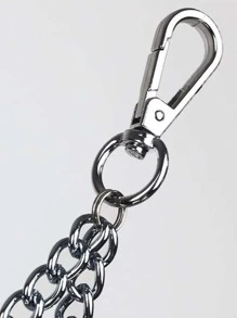 Hombres Cadena para pantalones minimalista - Plateado - Ver 3