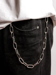 Men Minimalist Pant Chain - Silver - View 4